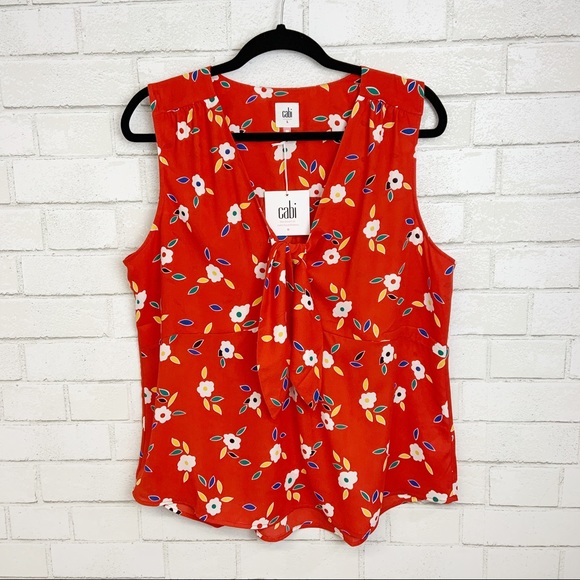 CAbi Tops - NWT Cabi Floral Tank Top Sz L